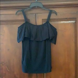 Black off the shoulder top